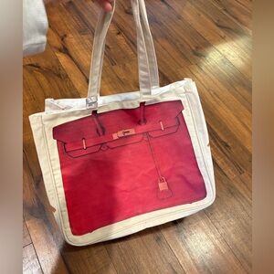 Thursday Friday Tote Purse Red Designer Funny Shoulder Bag NWT